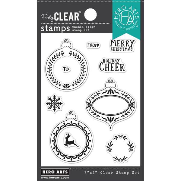 Hero Arts Clear Stamp - Holiday Cheer Ornaments