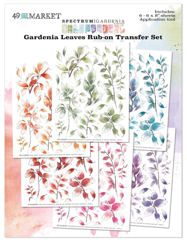 49 and Market Rub-On\'s - Spectrum Gardenia / Leaves