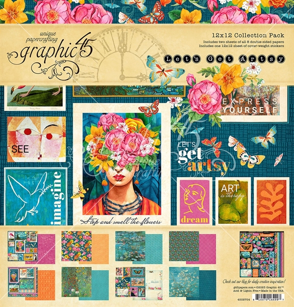 Graphic 45 Collection Pack 12x12" - Let\'s Get Artsy