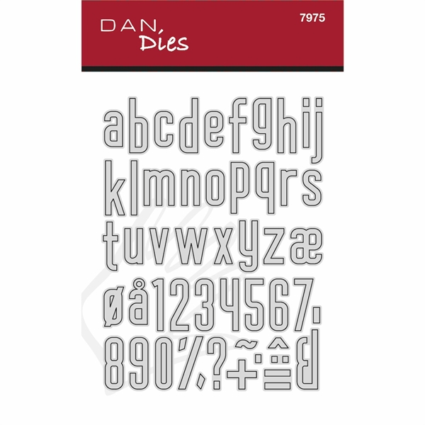 Dan Dies - Stort T-Shirt Alfabet / Små Bogstaver og tal