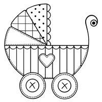 Clear Stamp - Pram
